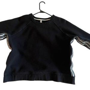 Athleta Women's XL Used Black with White Ribbon Sweathshirt~